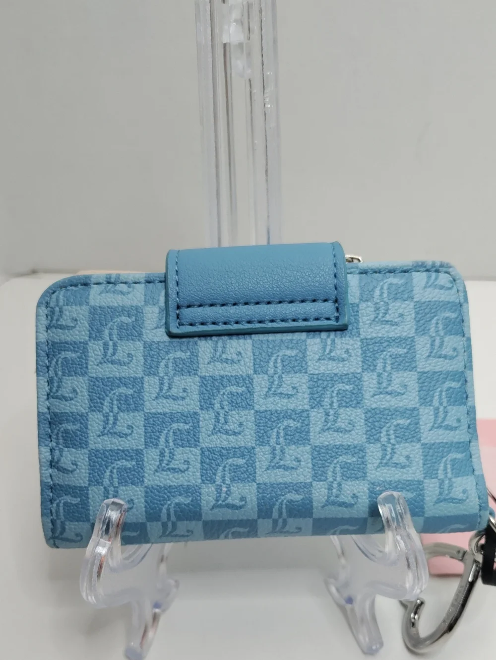 Juicy Couture Light Blue Monogram Wallet - Compact Card Holder